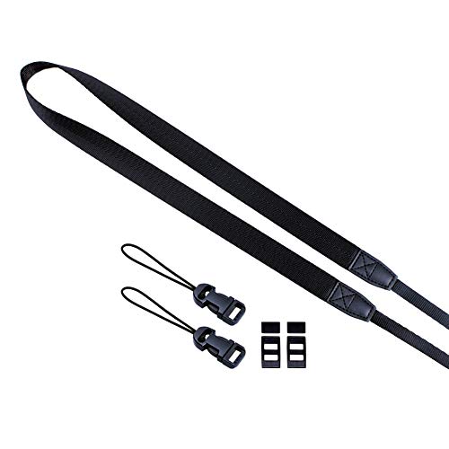 VKO Camera Strap, Quick Release Slim Camera Neck Shoulder Strap for Mirrorless Cameras Black - Image 1