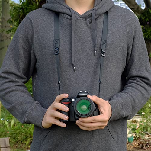 VKO Camera Strap, Quick Release Slim Camera Neck Shoulder Strap for Mirrorless Cameras Black - Image 3