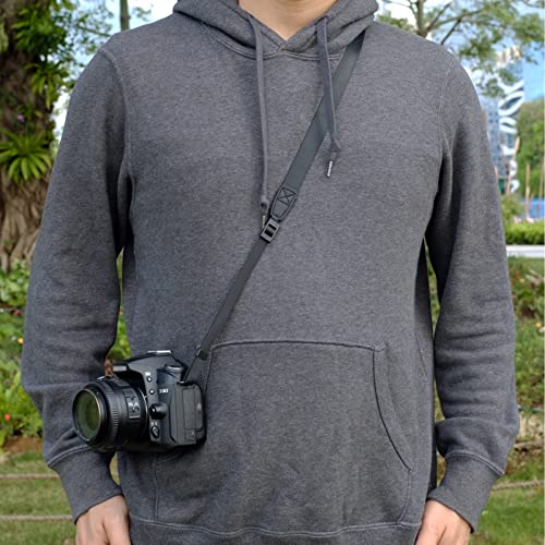 VKO Camera Strap, Quick Release Slim Camera Neck Shoulder Strap for Mirrorless Cameras Black - Image 2