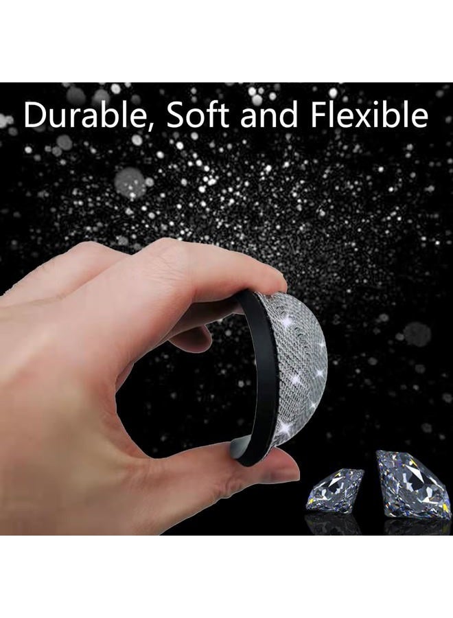 NBTEPEM 2pcs Bling Car Cup Holder Coaster, 2.75 inch Anti-Slip Shockproof Universal Fashion Coasters Insert Crystal Rhinestone Automotive Interior Accessories for Women (2 pcs, White) - Image 4