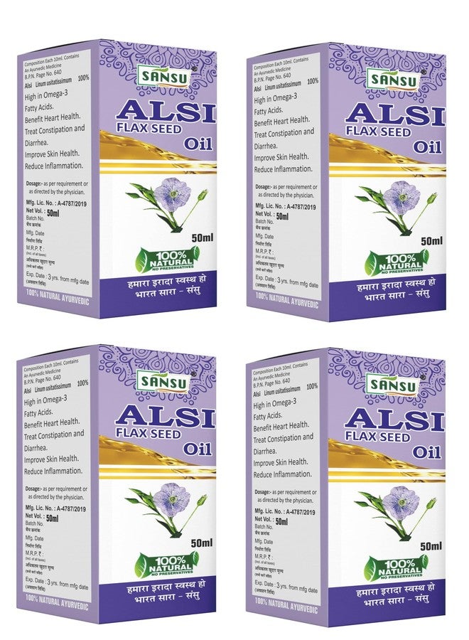 SANSU Flexseed oil For hair And Skin health 50ml (Pack of 4) - Image 1