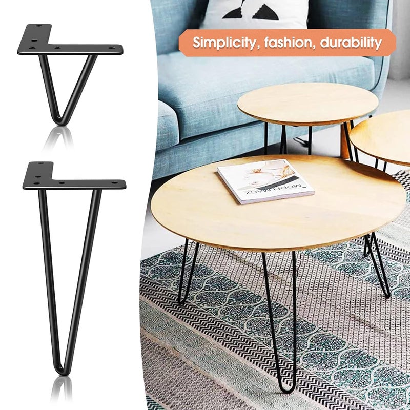 Supermaster Hairpin Legs Heavy 6 in Hairpin Furniture Legs Furniture Metal Table Legs for Cabinet Wardrobe Tv Cabinets Drawers - Image 5