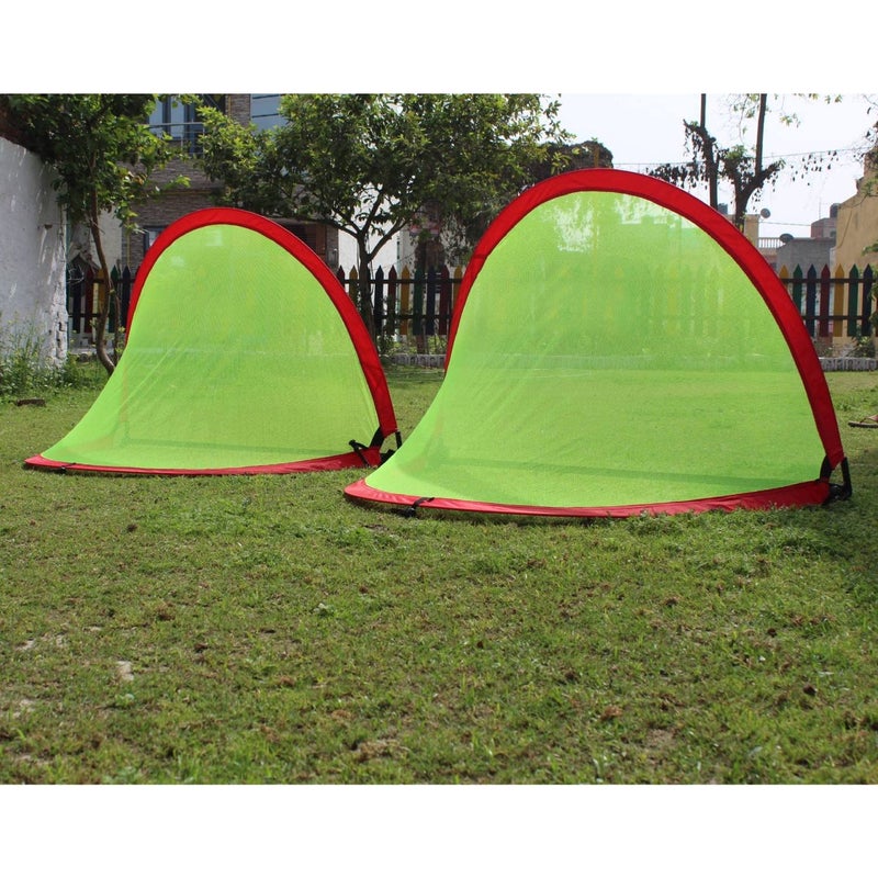 ROXAN Model Pop Up Goal Pair Portable Soccer Goals with Carry Bag Long Life Durable Frame Quick Setup Easy Fold (Color May Vary) - Image 3