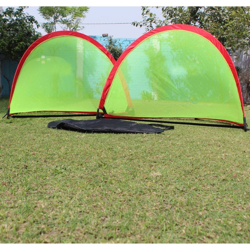 ROXAN Model Pop Up Goal Pair Portable Soccer Goals with Carry Bag Long Life Durable Frame Quick Setup Easy Fold (Color May Vary) - Image 5