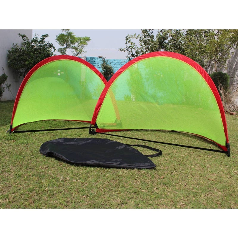 ROXAN Model Pop Up Goal Pair Portable Soccer Goals with Carry Bag Long Life Durable Frame Quick Setup Easy Fold (Color May Vary) - Image 2