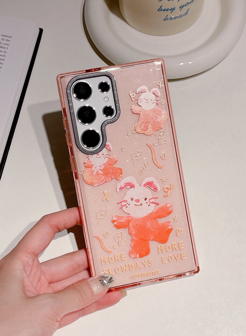 Casetify Samsung Galaxy S23 Ultra Case - "Korean Doll Cartoon Bunnies Series" with Glitter - Image 2