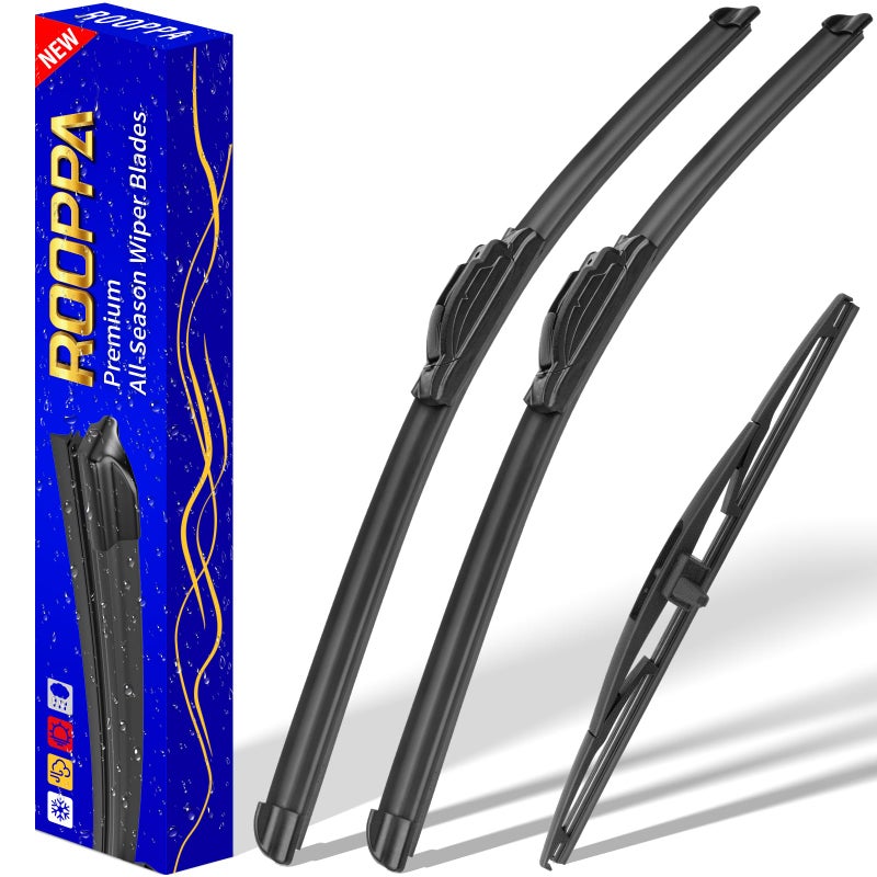 3 wipers Replacement for 20092015 Honda pilot Windshield Wiper Blades Original Equipment Replacement  222114 Set of 3 UJ HOOK