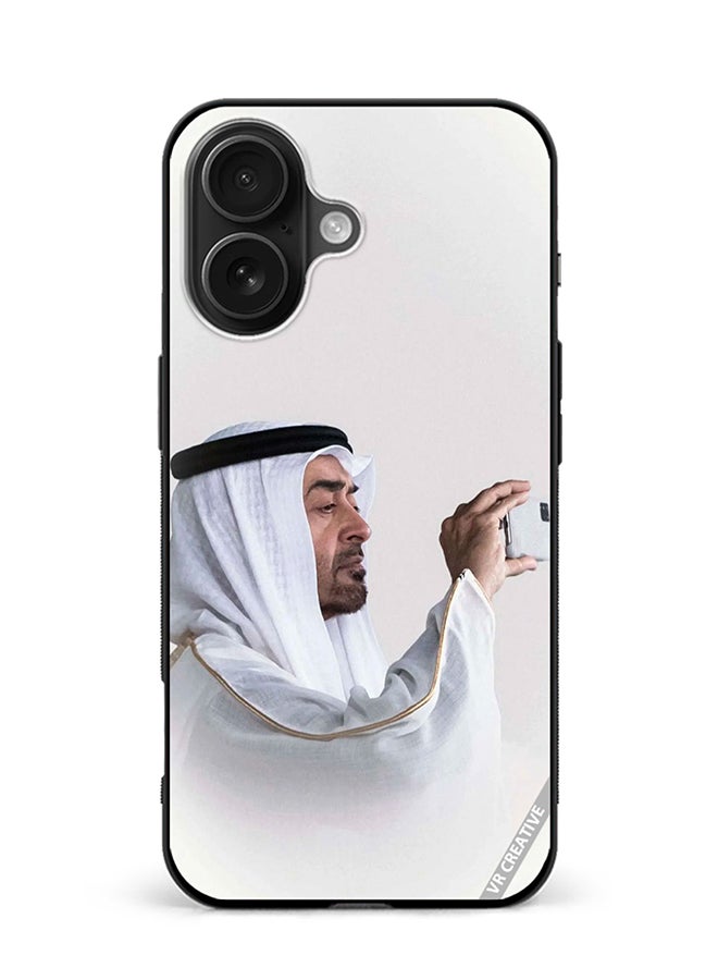 VR CREATIVE Protective Case Cover For Apple iPhone 16 Plus Sheikh Mohamed Bin Zayed Al Nahyan Design Multicolour