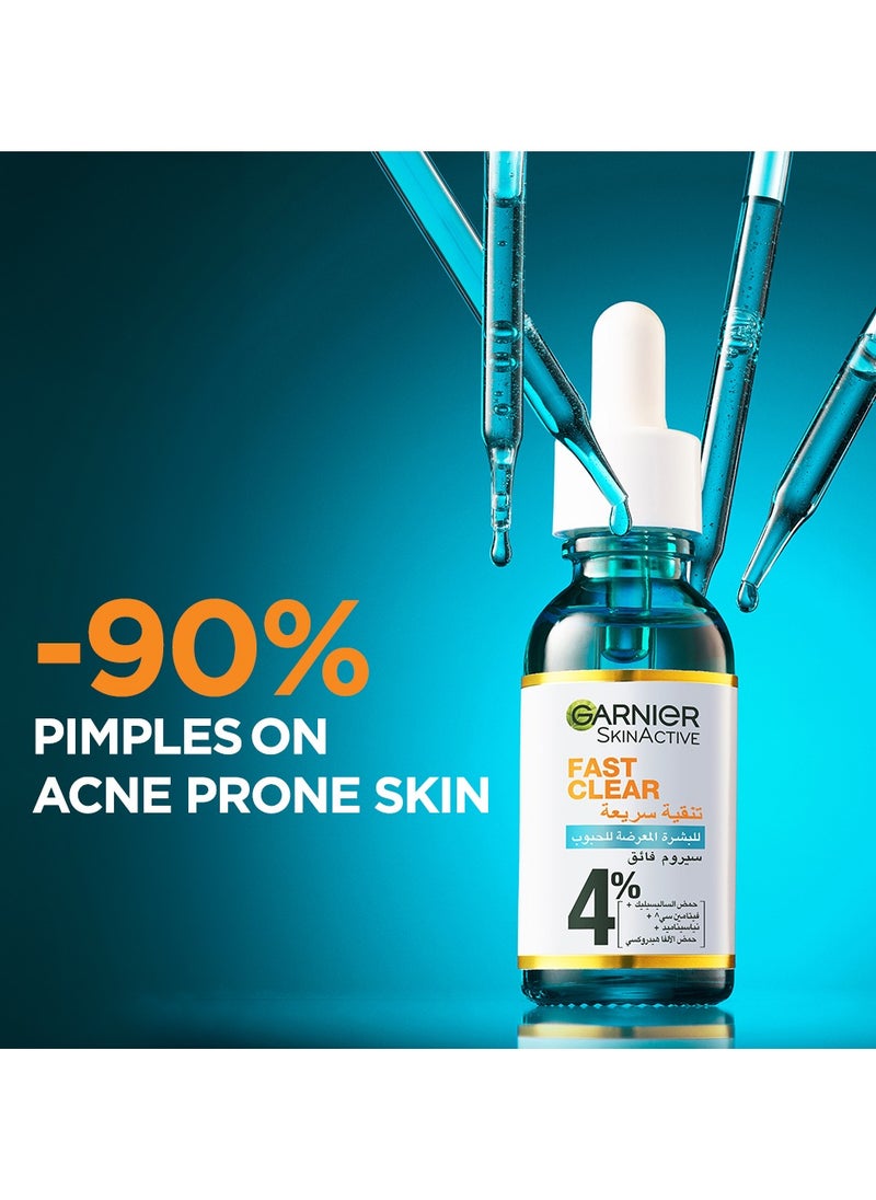 Garnier - Skinactive Fast Clear Booster Face Serum For Acne Prone Skin With Salicylic Acid, 15ml - Image 1