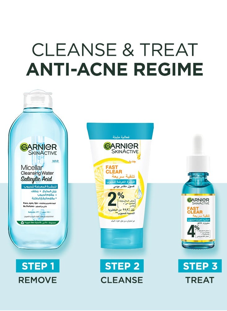 Garnier - Skinactive Fast Clear Booster Face Serum For Acne Prone Skin With Salicylic Acid, 15ml - Image 1
