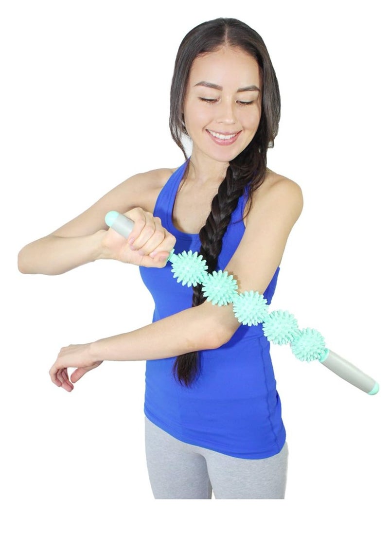 Generic - Fascia Release Cellulite Blasting Remover Muscle Roller Massage Stick, Deep Tissue Tight Fascia Massager Trigger Point Fat Blast Pain Relief Myofascial Release with 5 Balls for Men and Women - Image 1