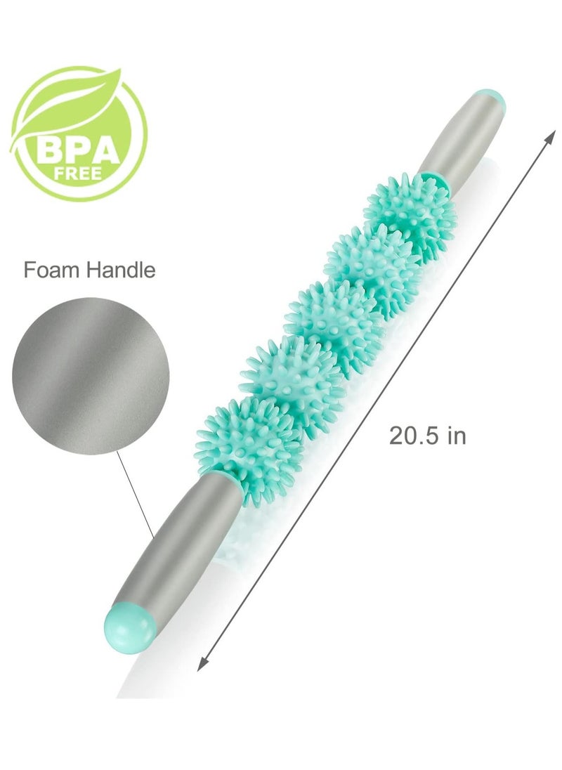 Generic - Fascia Release Cellulite Blasting Remover Muscle Roller Massage Stick, Deep Tissue Tight Fascia Massager Trigger Point Fat Blast Pain Relief Myofascial Release with 5 Balls for Men and Women - Image 1