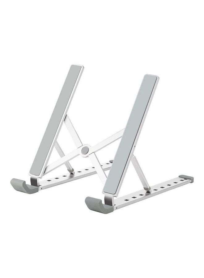 NIBEMINENT Foldable Laptop Stand Silver - Image 1