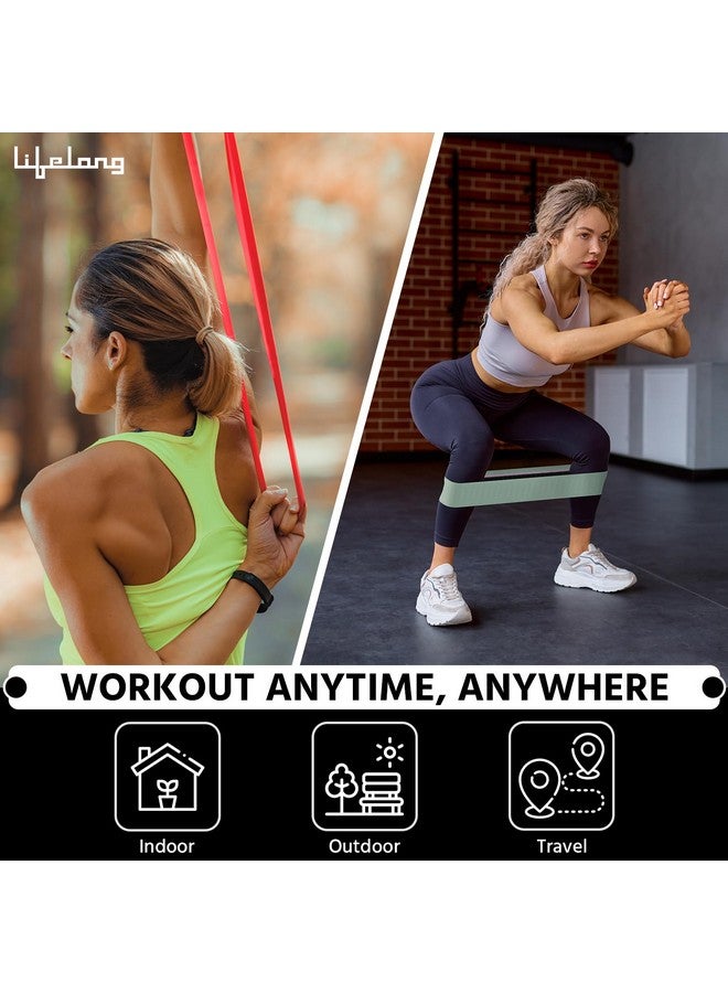 Lifelong Fabric Resistance Band for Workout - Fitness Bands for Men & Women, Theraband for Physiotherapy, Exercise, Stretching, Gym, Loop, Pull Up - Image 4