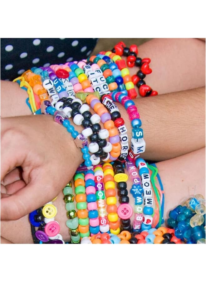 SL 200PCS Round Plate Acrylic Spacer Beads Square Mixed Star Love Heart Beads for Jewelry Making DIY Handmade Bracelet Necklace YC826 (Color : B08094 6MM) - Image 2