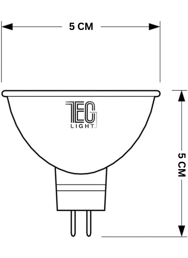 Fork LED Bulb 3Color 6W actual , 780 Lumens , GU5.3 with 5 Year Warranty by TEC Light Modern Lighting.