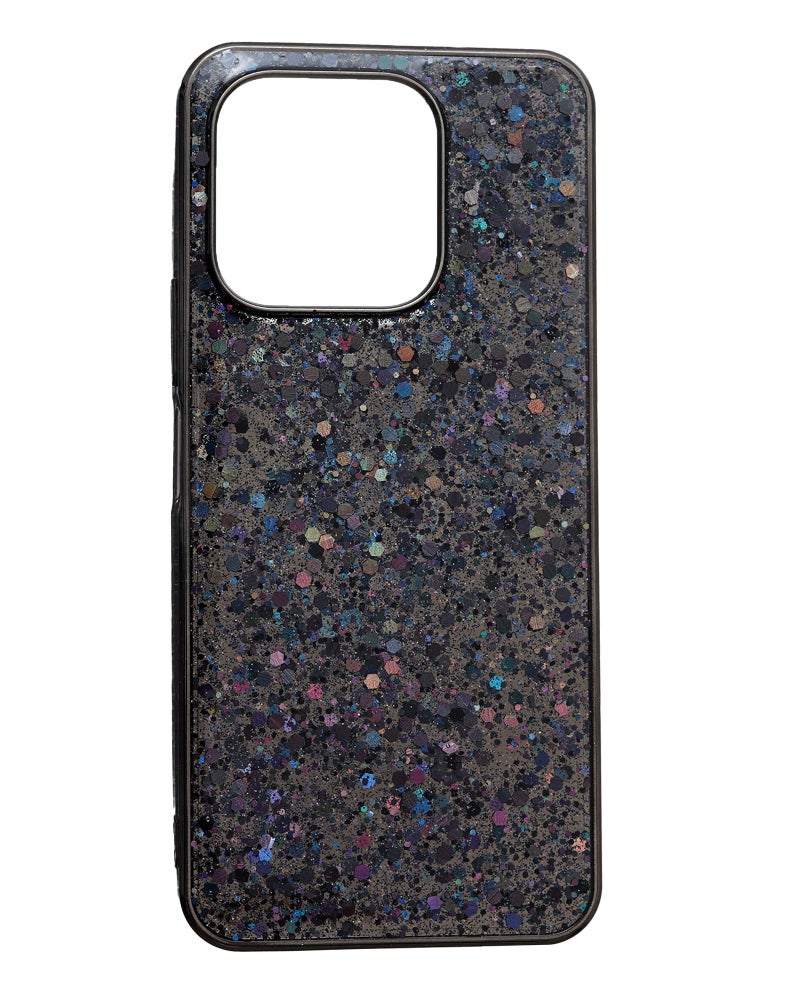 جراب هاتف بلاستيكي لامع بتصميم جذاب لهاتف هونر X6b 4G - أسود - Image 1