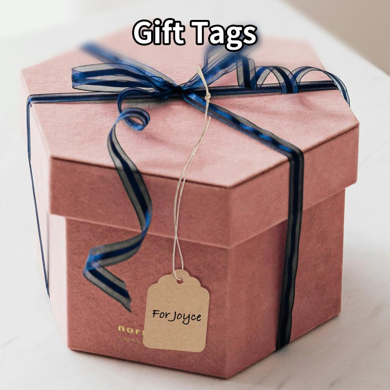 Cuttte Price Tags with String Attached - Cuttte 500PCS Kraft Paper Hang Tags for Labeling Gifts Bags Clothes Jewelry Retail Garage/Yard Sale for Pricing 1.4x1.8inch - Image 5