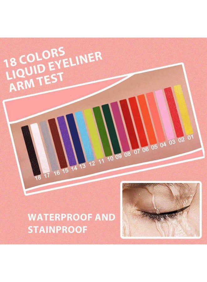 evpct 1Pcs Dark Blue Liquid Eyeliner Waterproof Dark Blue Eye Liners For Women, Eyes Wing Eyeliner Stamps Shapes Colored Eyeliner Delineador De Ojos A Prueba De Agua Contra El Agua Blanco Para Ojos - Image 4