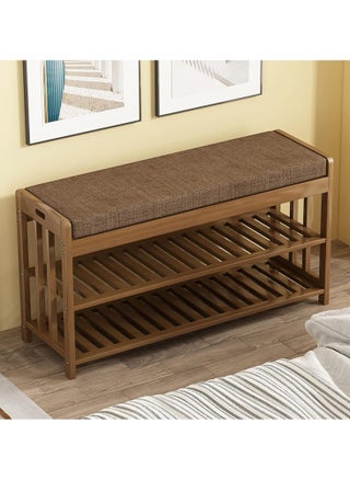 Shoe Rack Bench with Upholstered Padded Seat Shoe Storage Shelf - pzsku/Z124A0FF7C851780B2D70Z/45/1750603931/497ad054-1464-4c68-ae7d-f494cb156d7e