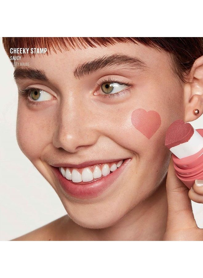 KAJA Blush - Cheeky Stamp | Gift, 7 Shades, Buildable & Blendable Shade with Heart-shaped Applicator, Rosy Finish, 02 Saucy, 0.17 Oz - Image 3