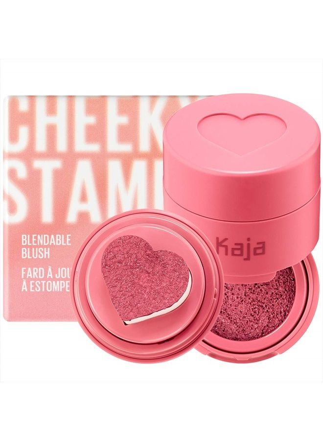KAJA Blush - Cheeky Stamp | Gift, 7 Shades, Buildable & Blendable Shade with Heart-shaped Applicator, Rosy Finish, 02 Saucy, 0.17 Oz - Image 1
