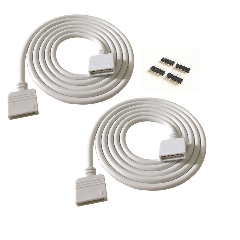 HUALAND 2PCS 1M 328ft 5 Color RGBW Extension Cable LED Strip Connector Extension Cable Cord Wire 5 Pin LED Connector for SMD 5050 3528 2835 RGBW LED Light Strip 2PCS