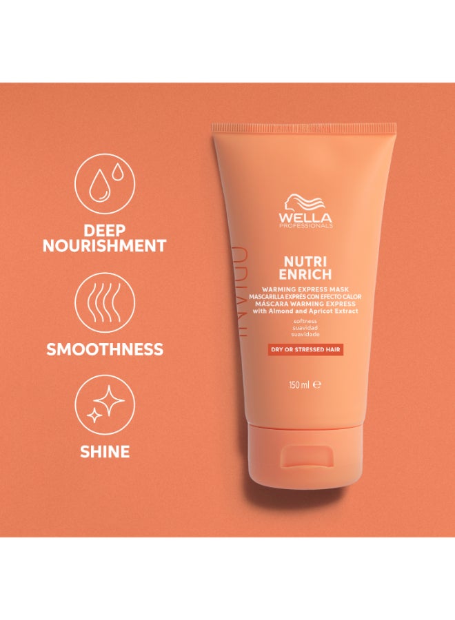 Wella Professionals قناع إنفيغو نوتري-إنريتش الدافئ - علاج ذاتي التسخين للحصول على لمعان ونعومة فورية للشعر الجاف (150 مل) - Image 3