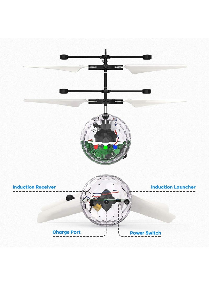 YOUGE Flying Toy Ball Infrared Induction RC Flying Toy Built-in LED Light Disco Helicopter Shining Colorful Flying Drone Indoor and Outdoor Games Toys for 6 7 8 9 10 Year Old Boys and Girls - Image 4