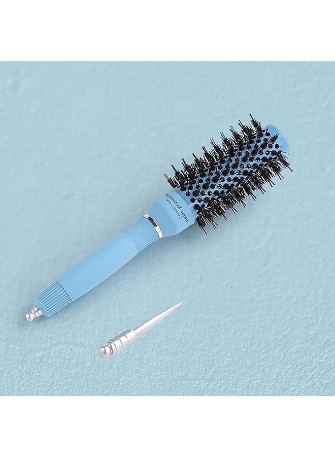 Hearts Hair Brush | Bristles Brush | Hair Brush With Paddle | Sharp Hair Brush For Woman | Suitable For All Hair Types | Curling Round Brush | Tgx5232 | Ice Blue - Image 1