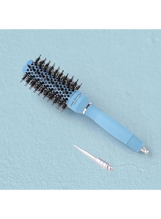 Hearts Hair Brush | Bristles Brush | Hair Brush With Paddle | Sharp Hair Brush For Woman | Suitable For All Hair Types | Curling Round Brush | Tgx5232 | Ice Blue - Image 2