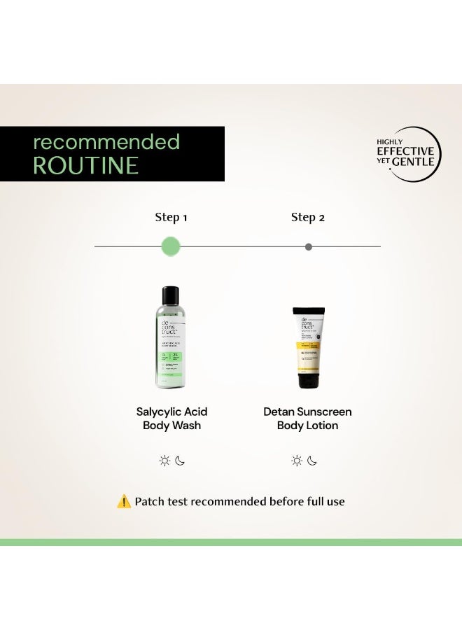 Deconstruct 1% Salicylic Acid Body Wash with 2% Glycolic Acid | Prevents Body Acne, Rough & Bumpy skin | Deeply cleanses skin | Shower gel for Women & Men- 200ml - Image 4