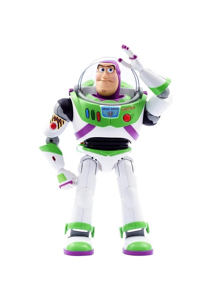 Disney Toy Story 3 Buzz Lightyear Action Figure 12 Inch Posable Space Ranger Toy with Classic Suit Durable Plastic Build Movie-Inspired Design for Kids Imaginative Play Collectors - Image 3