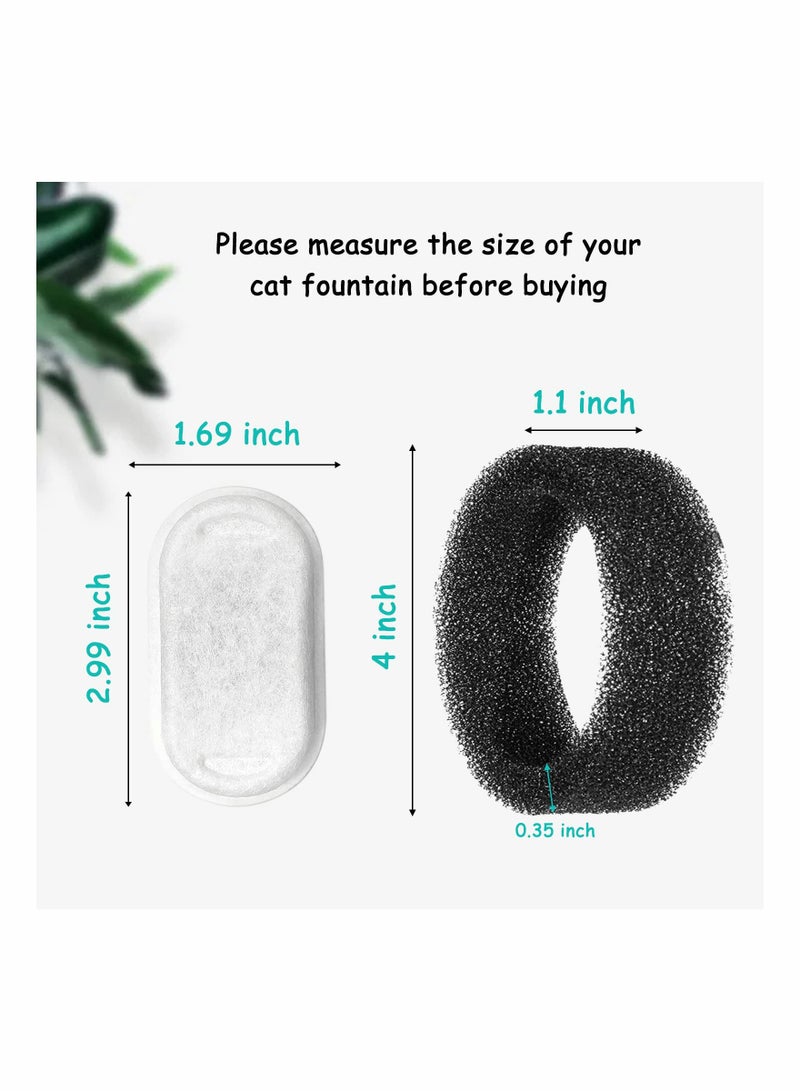 8-Pack Replacement Filters with Sponges for 67oz Stainless Steel Cat Water Fountain - Adjustable Flow Pet Fountain Filters for Optimal Hydration. - Image 3