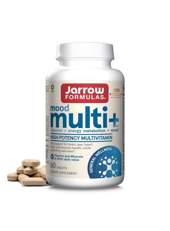 Jarrow Formulas Multi+ Mood Multivitamins for Occasional Stress Resistance, 60 Tablets, 30 Day Supply - Image 1