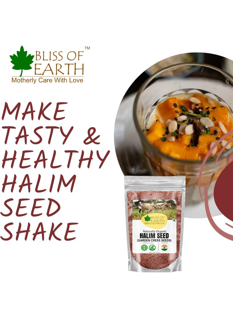 Bliss of Earth Halim Seeds 200g (Pack of 2)| Garden Cress Seeds (Aliv Seeds) | Iron Rich Natural Superfood | Supports Energy, Hair Growth, Weight Loss, & Digestion | Edible Seeds for Daily Nutrition - Image 4