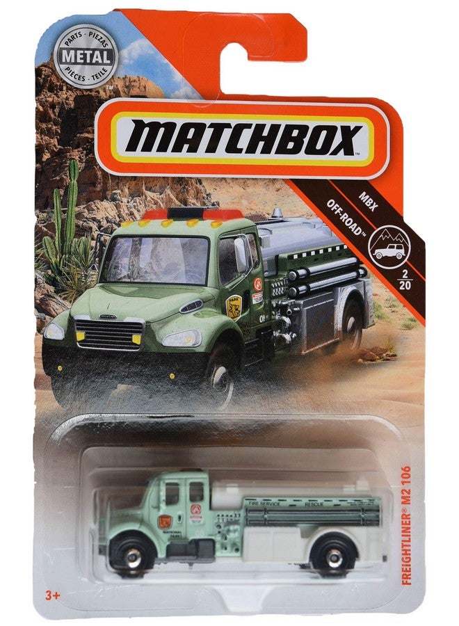 MATCHBOX 2019 Mbx Offroad Freightliner M2 106 (Fire Engine) 61/125 Pale Green - Image 2