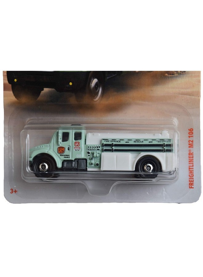 MATCHBOX 2019 Mbx Offroad Freightliner M2 106 (Fire Engine) 61/125 Pale Green - Image 3