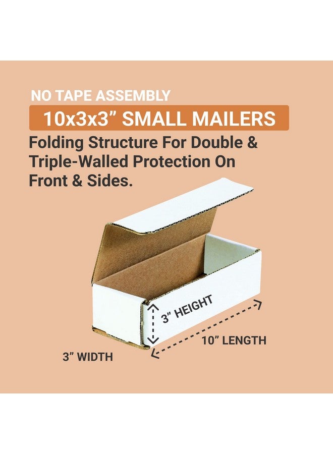 أفيديتي صناديق بريدية صغيرة 10 لتر × 3 عرض × 3 ارتفاع 50 علبة من الورق المقوى المموج لنقل الشحن والتخزين 1033 - Image 2