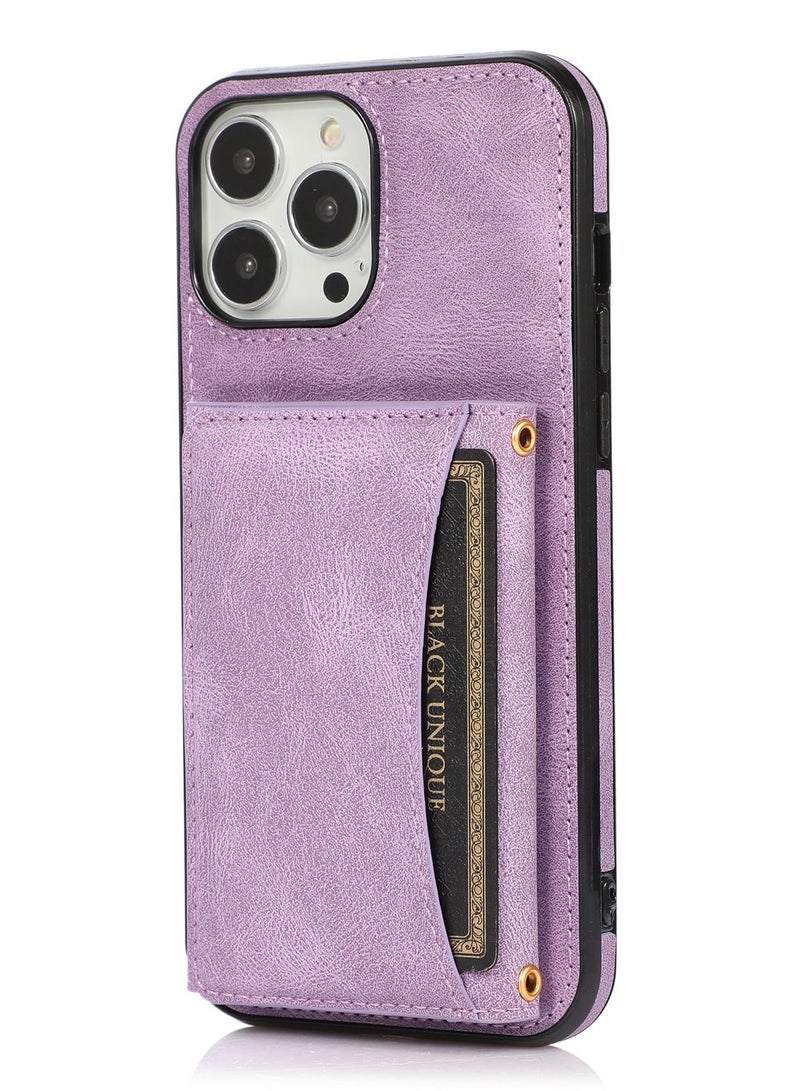 Suteni Back Cover Leather Card Slots Phone Case for iPhone - Image 1