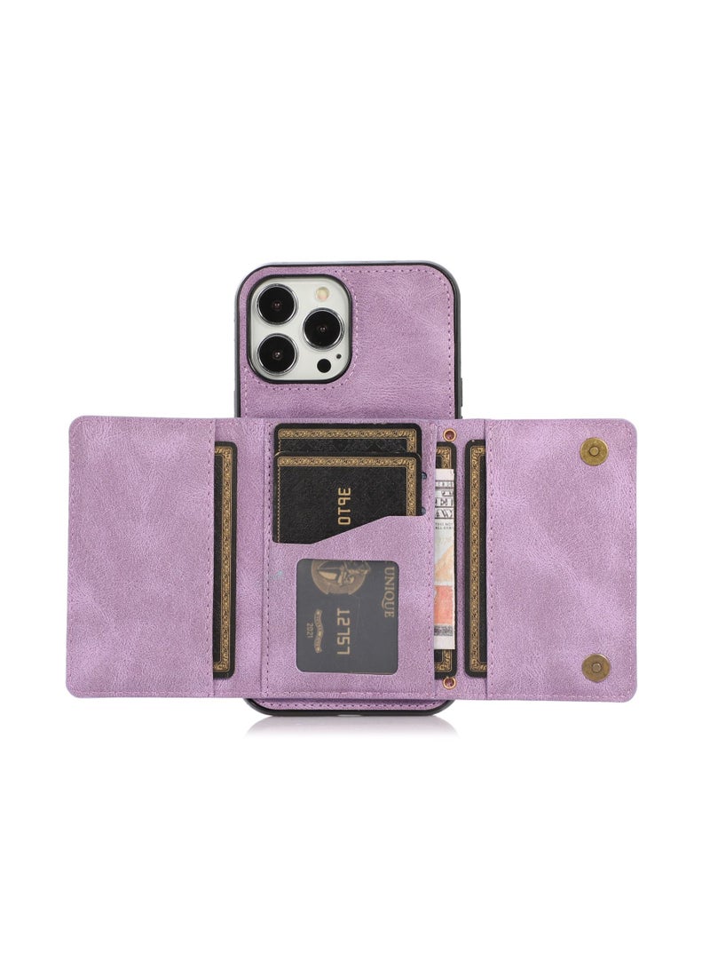 Suteni Back Cover Leather Card Slots Phone Case for iPhone - Image 3