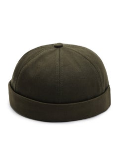 Spring Embroidered Palm Tree Cap Unisex Army Green