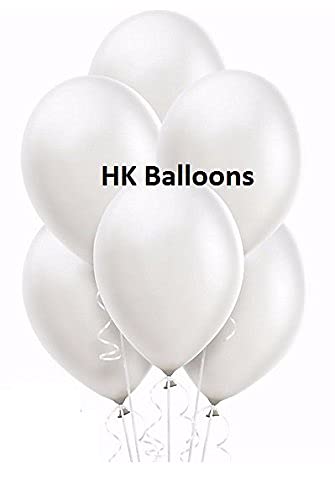 HK balloons 50Pcs White Latex Balloons Premium Helium Balloons for Birthday Wedding Valentine Engagement Anniversary Christmas Festival Baby Shower Party Decorations Balloons