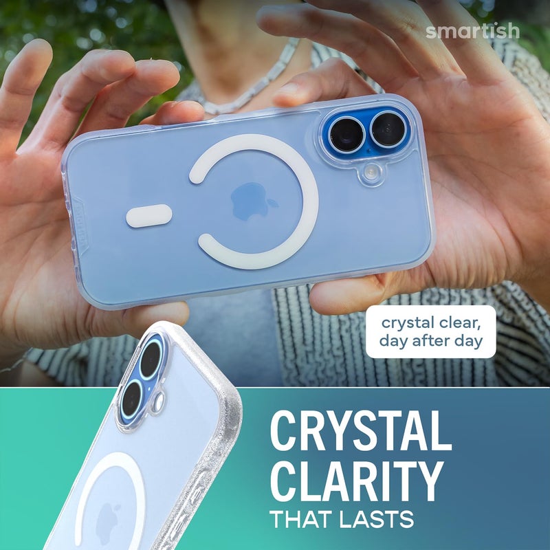 SmartishÂ® iPhone 17 MagSafe Clear Case - Gripmunk Magnetic Slim Case [Lightweight + Protective] Anti-Yellowing Thin Grip Clear Cover for Apple iPhone 17 - Clearly Clear - Image 4