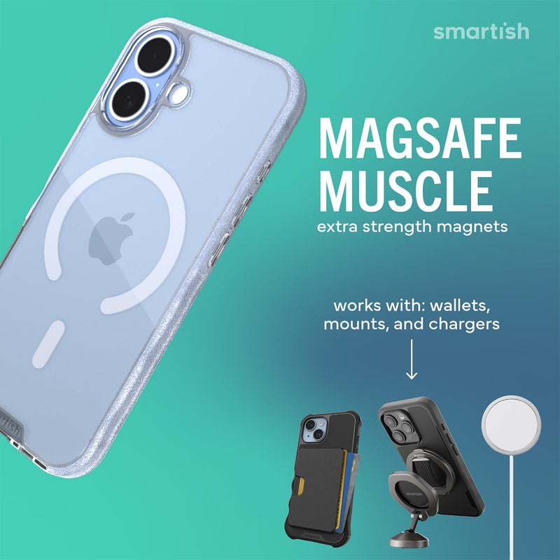 SmartishÂ® iPhone 17 MagSafe Clear Case - Gripmunk Magnetic Slim Case [Lightweight + Protective] Anti-Yellowing Thin Grip Clear Cover for Apple iPhone 17 - Clearly Clear - Image 3