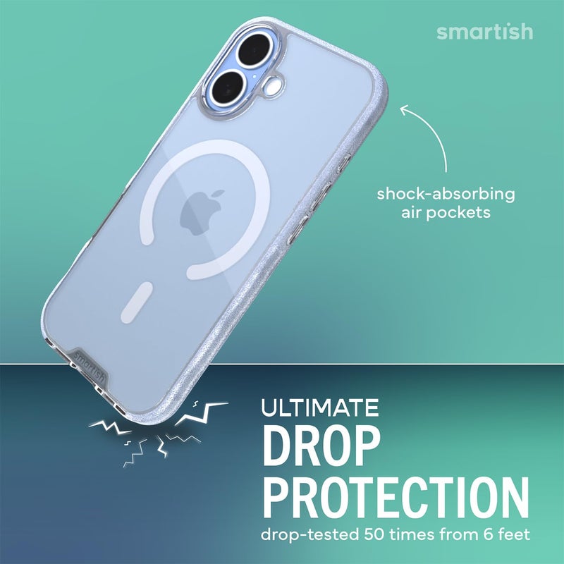 SmartishÂ® iPhone 17 MagSafe Clear Case - Gripmunk Magnetic Slim Case [Lightweight + Protective] Anti-Yellowing Thin Grip Clear Cover for Apple iPhone 17 - Clearly Clear - Image 2
