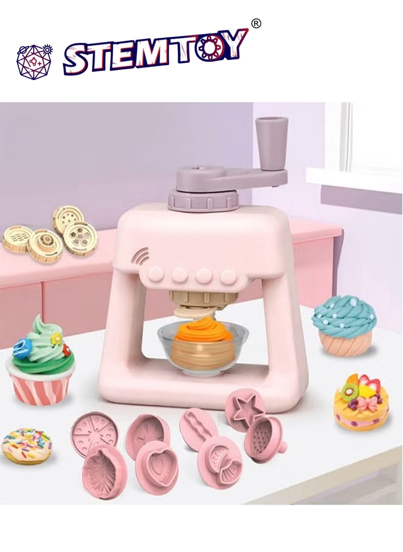 STEMTOY DIY Playdough Set with Ice Cream Machine & Sushi Molds- 28 Pcs Play Dough Accessories, 12 Colors of Dough, Kitchen & Shop Pretend Play for Creation Fun, Family and Party Game, Toy & Birthday Gift for Kids, Boys &Girls Ages 3+  - Image 2