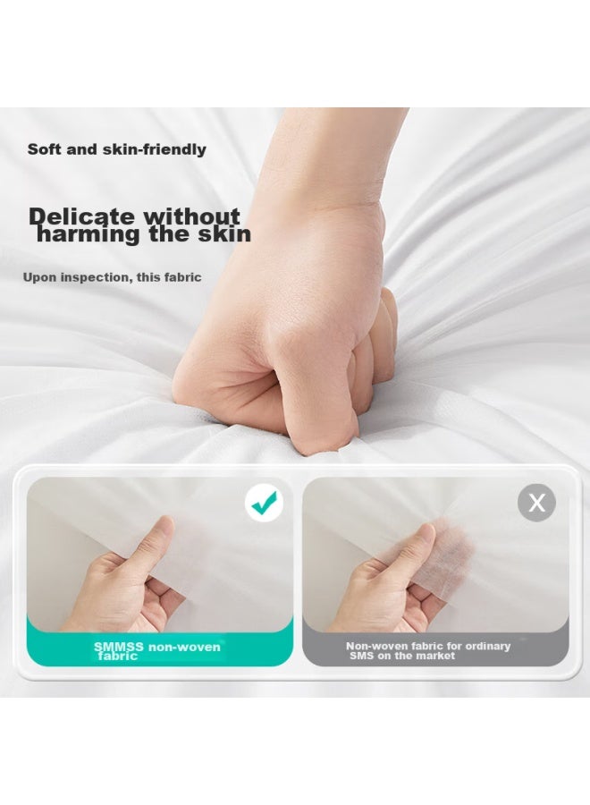 Free Go Freego Disposable Bed Sheet, Duvet Cover, Pillowcase, Thickened Four-piece Set For Business Trips, Travel, Hotels, And Guesthouses, Hygienic Protection - Image 1