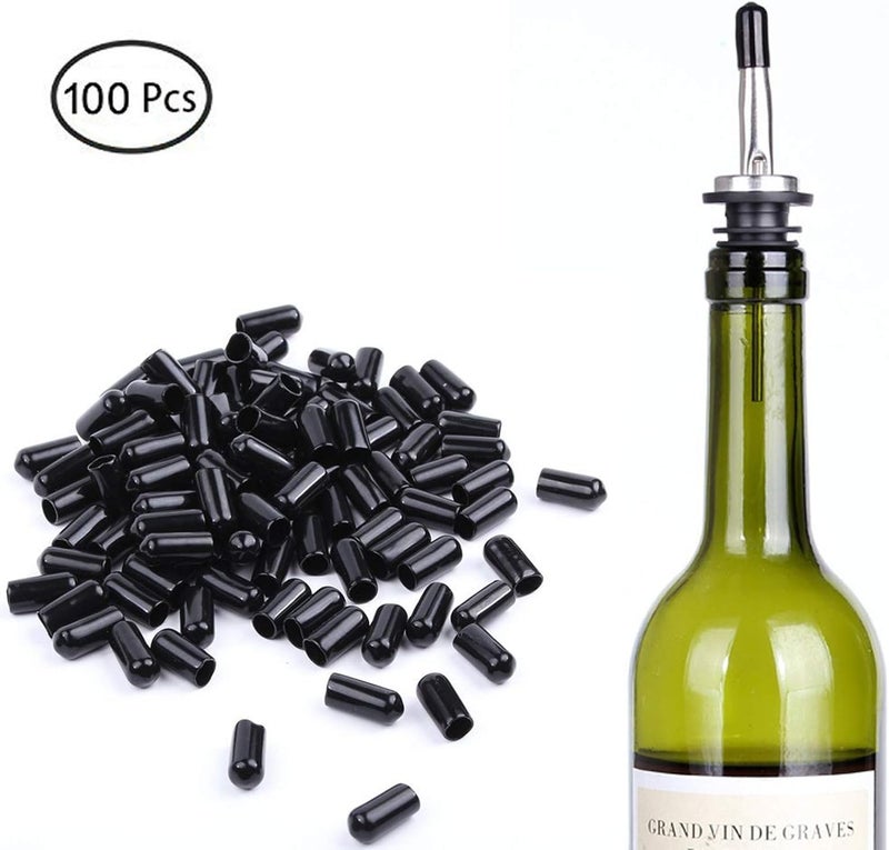 LEGERM 100 Pcs Pourers Dust Covers Olive Oil Liquor Bottle Pour Spout Cover Rubber Caps (Not Include the Spout) - Image 2