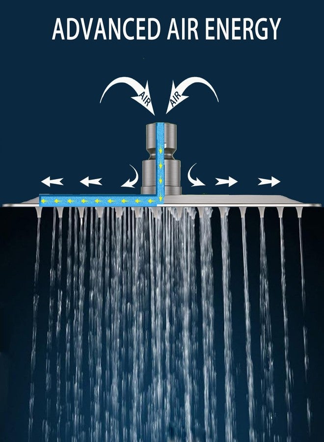 Katezon Rain Shower head, High Flow Stainless Steel Square Rainfall ShowerHead, Waterfall Bath Shower Body Covering, Ceiling or Wall Mount (10" Chrome Finish) - Image 4